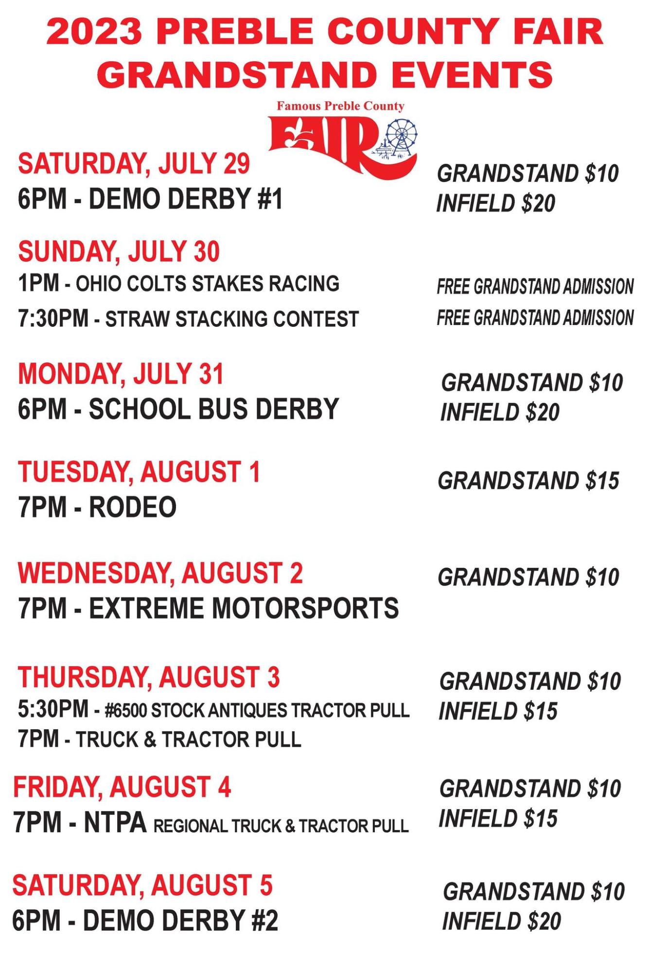 Preble County Fair Prices